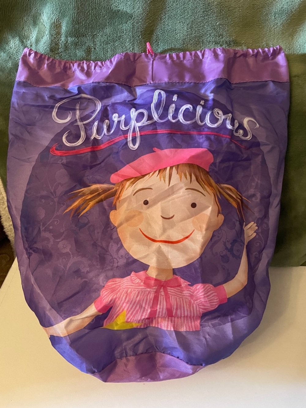 Source Unknown Purplicious Kids Drawstring Backpack in Purple and Pink
